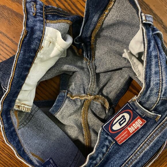 Vintage BONGO Zip Up Marilyn Jean Shorts Dark Stone Wash Size 7 Y2K 90s Denim - Picture 11 of 14